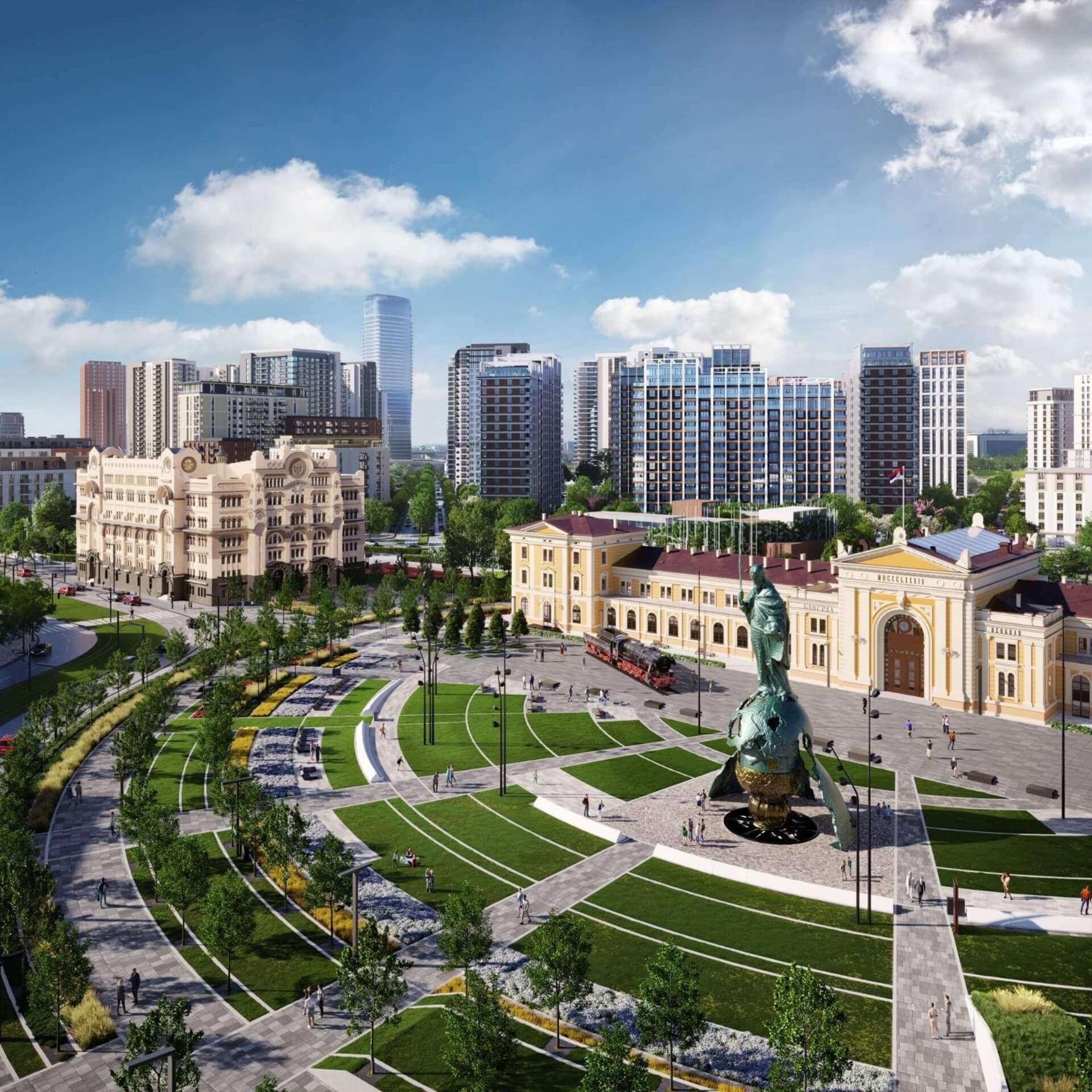 Central Square Apartments Belgrade Luaran gambar